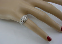 Charger l&#39;image dans la galerie, Art Deco Platinum OEC Diamond Bombe Engagement Dinner Ring

